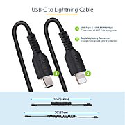 USB C TO LIGHTNING CABLE - 50CM/(20IN) COILED CABLE BLACK_8