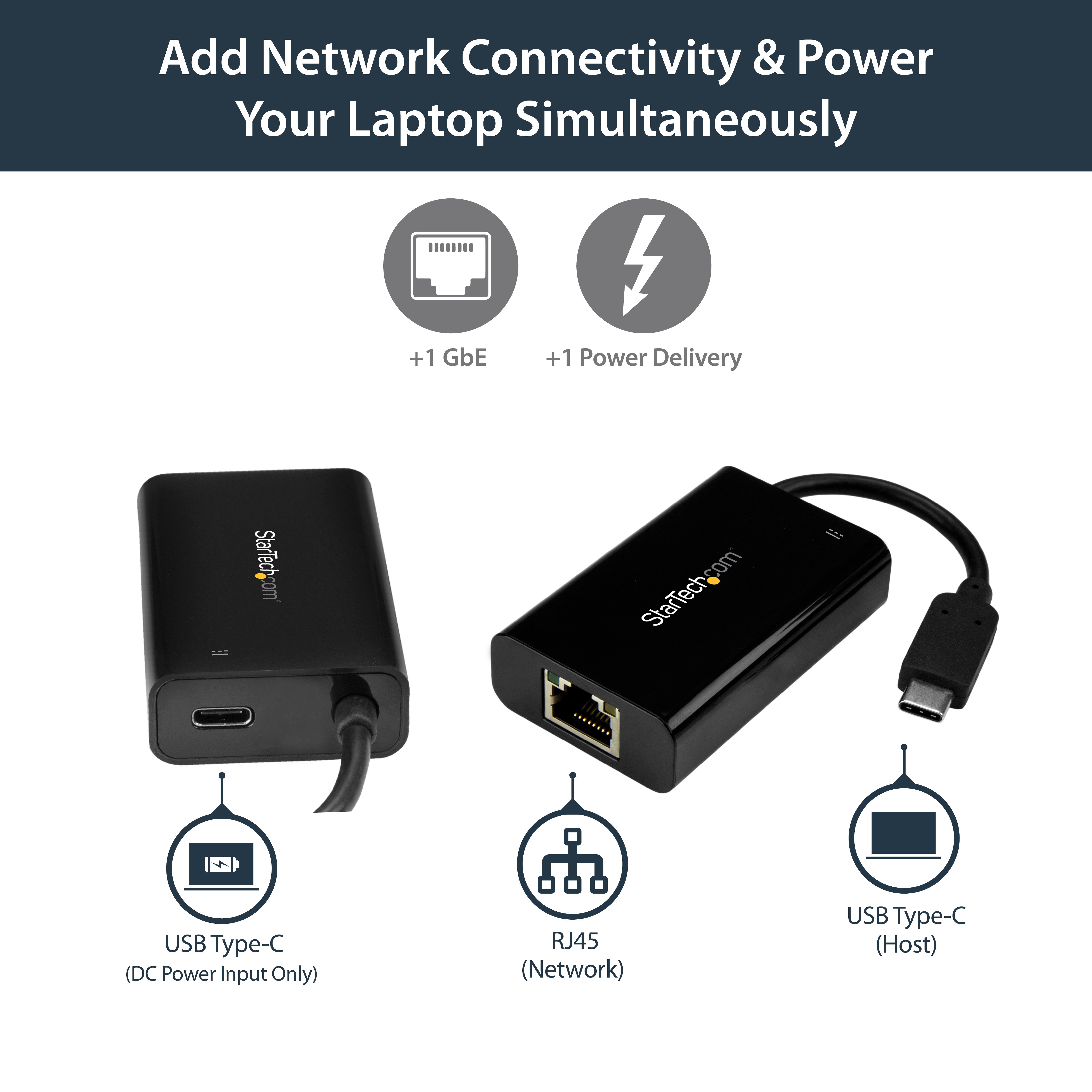 USB-C ADAPTER TO GIGABIT/W/POWER SUPPORT RJ45 F_7