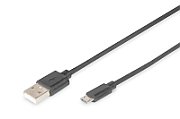 USB connection cable, type  A - micro B M/M, 1.0m, USB 2.0 compatible, bl_1