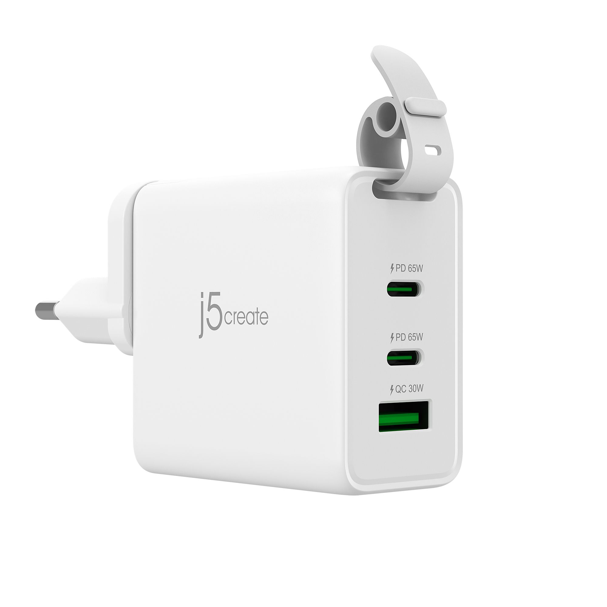 65W GAN USB-C 3-PORT TRAVELER/CHARGER CHANGEABLE AC USB-C CABL_3