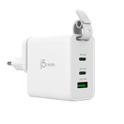 65W GAN USB-C 3-PORT TRAVELER/CHARGER CHANGEABLE AC USB-C CABL_3