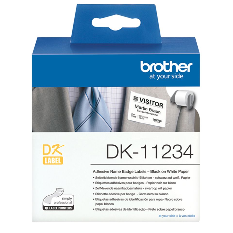 DK-11234 NAME BADGE LABELS/260 ST/ROLL 60X86 F/ QL-SERIES_2