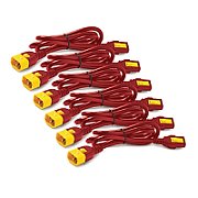 Power Cord Kit (6 ea), Locking, C13 TO C14, 0.6m, Red_1