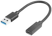 LANBERG AD-UC-UA-03 Lanberg Adapter USB TYPE-C(F)- USB Type-A (M) 15cm Black_1