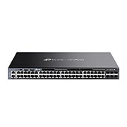 TP-Link Omada switch 48 porturi L3 Managed 6 porturi 10G SG6654X, Interfata: 48× 10/100/1000 Mbps RJ45 Ports, 6× 10G SFP+ Slots, 2× USB 2.0 , 1× RJ45 Console Port, 1× USB Type-C Console Port, 1× RJ45 Management Port, 4 x ventilatoare, Dimensiuni:440 × 380 × 44 mm, Montare in rack, Consum maxim_1