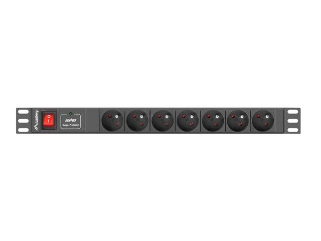 LANBERG PDU-07E-0200-IEC-BK Lanberg PDU 1U 10A, 7 sockets French, 2m, Black_3