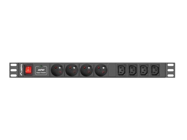 LANBERG PDU-04E04I-0200-BK Lanberg PDU 1U 16A, 8 sockets ( 4xE-4xIEC ), 2m, Black_3