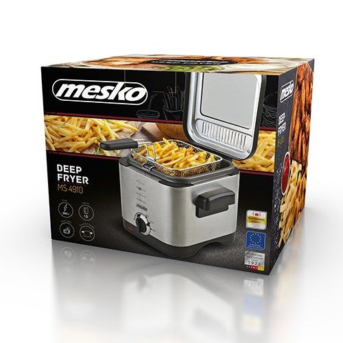 Mesko Home MS 4910 fryer Single 1.5 L Stand-alone 900 W Deep fryer Black  Satin steel_6