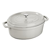 Staub Oval Cast Iron Pot - 5.5 ltr  White Truffle_1