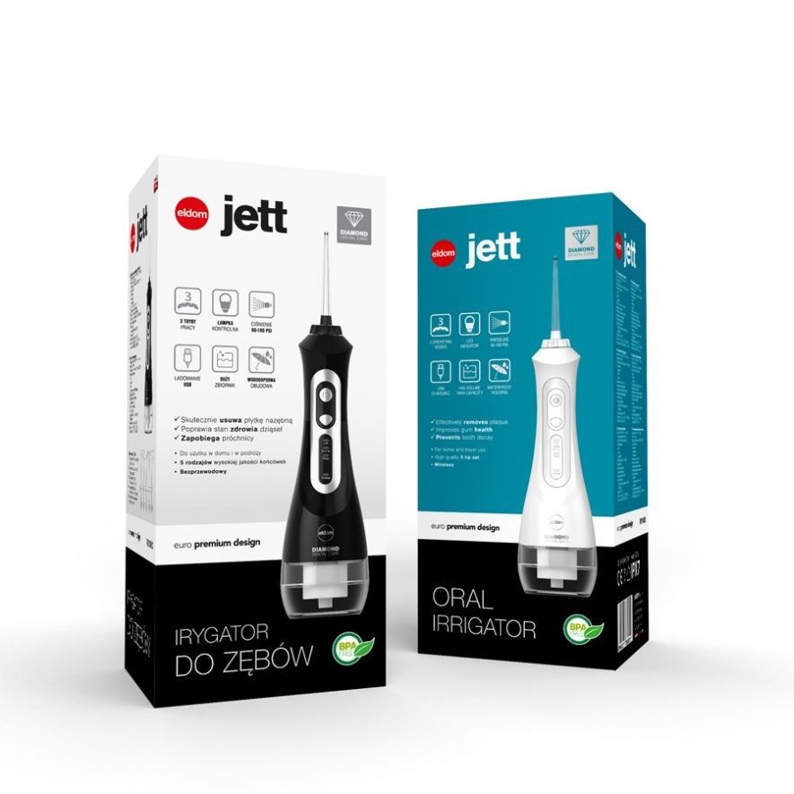 ELDOM Oral Irrigator Jett  5 Jet Tips  Black RY100C_2