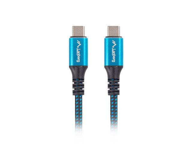 Lanberg CA-CMCM-45CU-0005-BK USB cable 0.5 m USB4 Gen 2x2 USB C Black  Blue_2