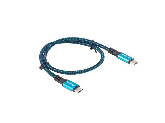 Lanberg CA-CMCM-45CU-0005-BK USB cable 0.5 m USB4 Gen 2x2 USB C Black  Blue_5