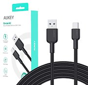 AUKEY CB-NAC2 USB-C Type-C Power Delivery PD 60W 3A 1.8m Nylon Black_1