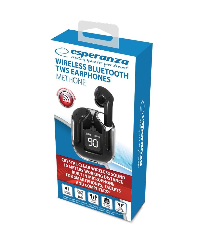 Esperanza EH238K Bluetooth In-Ear Headphone TWS Black_5