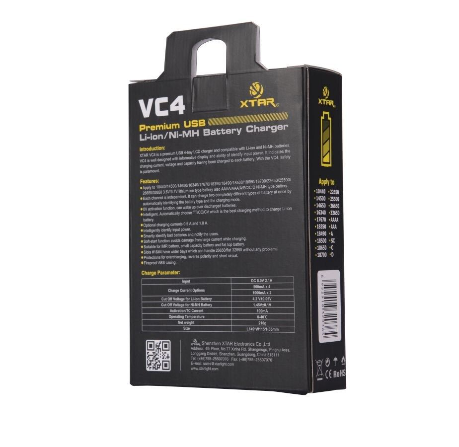 XTAR VC4SL battery charger to Li-ion / Ni-MH / Ni-CD 18650_8