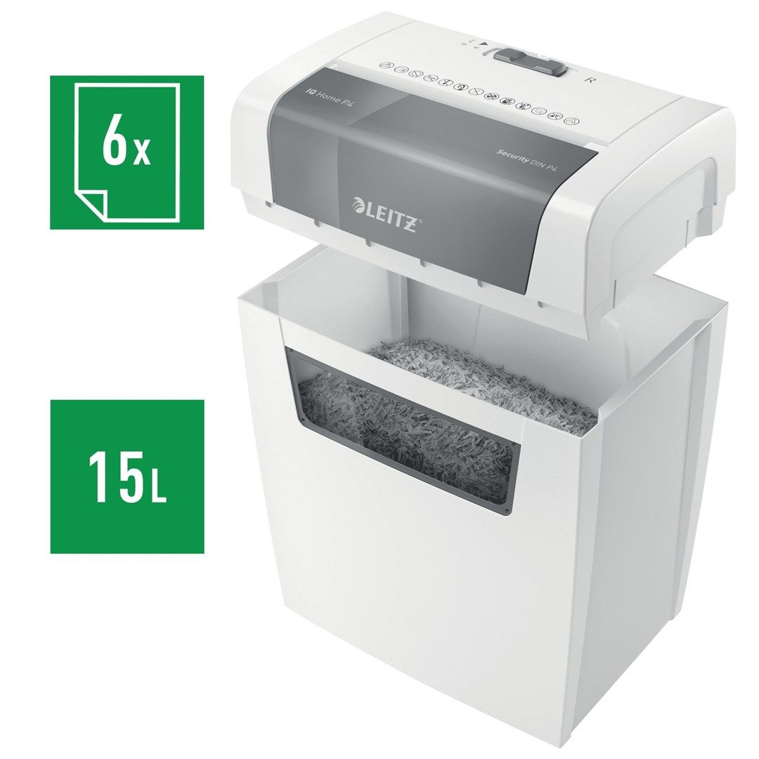 Leitz IQ Home Shredder  P4  6 sheets  15 l garbage can_6