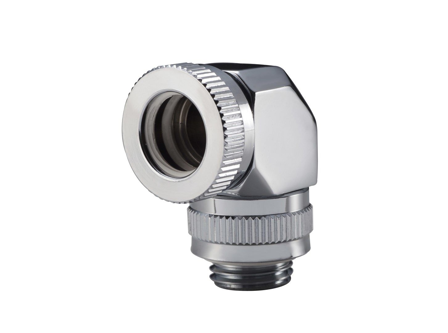 PHANTEKS Rotary Hard Tube Fitting 12mm 90 Degree G1/4 - chrome  rotatable_6