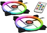 Raijintek IRIS 14 Rainbow RGB LED fans  2-Part Set incl. Controller - 140mm_1