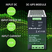 Qoltec 50886 Module UPS DC for DIN rail | 40A | 24V_3