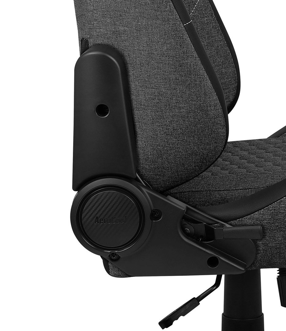 Aerocool CROWNASHBK  Ergonomic Gaming Chair  Adjustable Cushions  AeroWeave Technology  Black_5