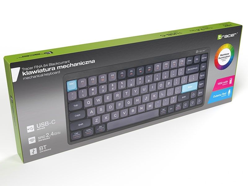 Mechanical keyboard Tracer FINA 84 Blackcurrant (Outemu Red Switch) TRAKLA47308_7