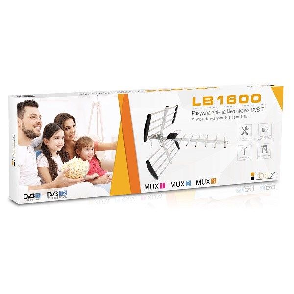 Libox Antena kierunkowa 16-el. pasywna DVB-T Z FILTREM LTE LB1600 television antenna Outdoor 18 dB_3