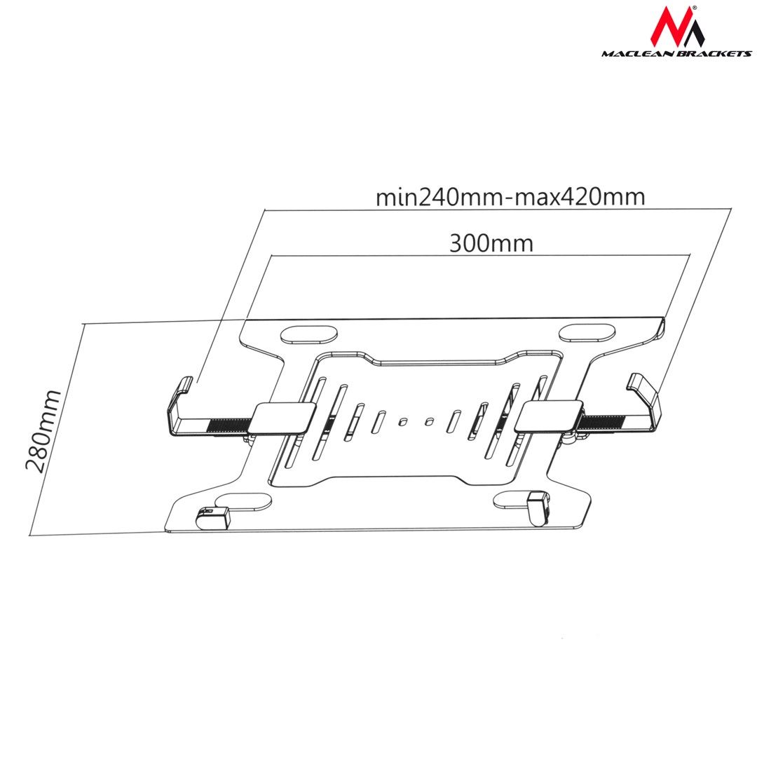 Maclean MC-764 - Laptop stand  monitor  suitable for spring-loaded grip_2