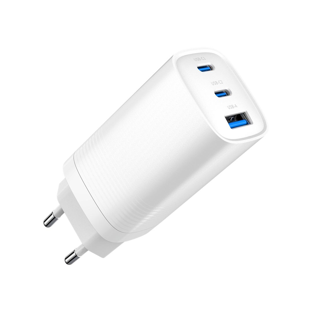 Gembird TA-UC-PDQC65-01-W 3-port 65 W GaN USB PowerDelivery fast charger  white_4