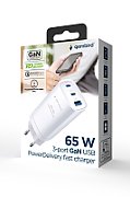 Gembird TA-UC-PDQC65-01-W 3-port 65 W GaN USB PowerDelivery fast charger  white_5