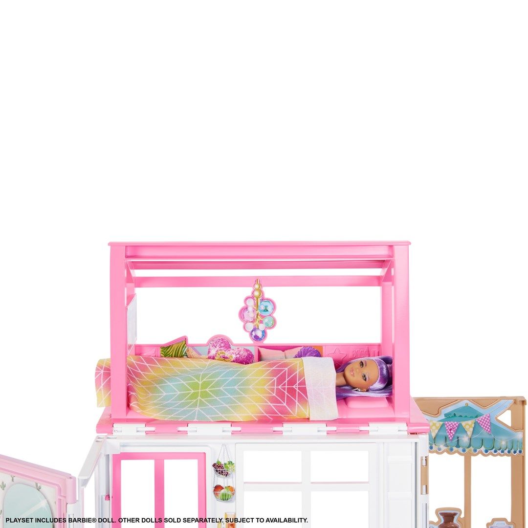 Barbie Compact House + HCD48 MATTEL Doll_4