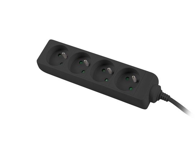 LANBERG POWER STRIP 1M BLACK  4X 230V PL  UPS_4