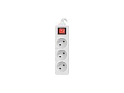 LANBERG POWER STRIP 3M WHITE  3X 230V PL  WITH SWITCH_1