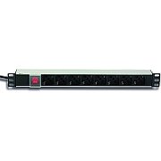 Rack Power Strip 1U 8x Schuko/UNEL  cable C20 3m  16A_1