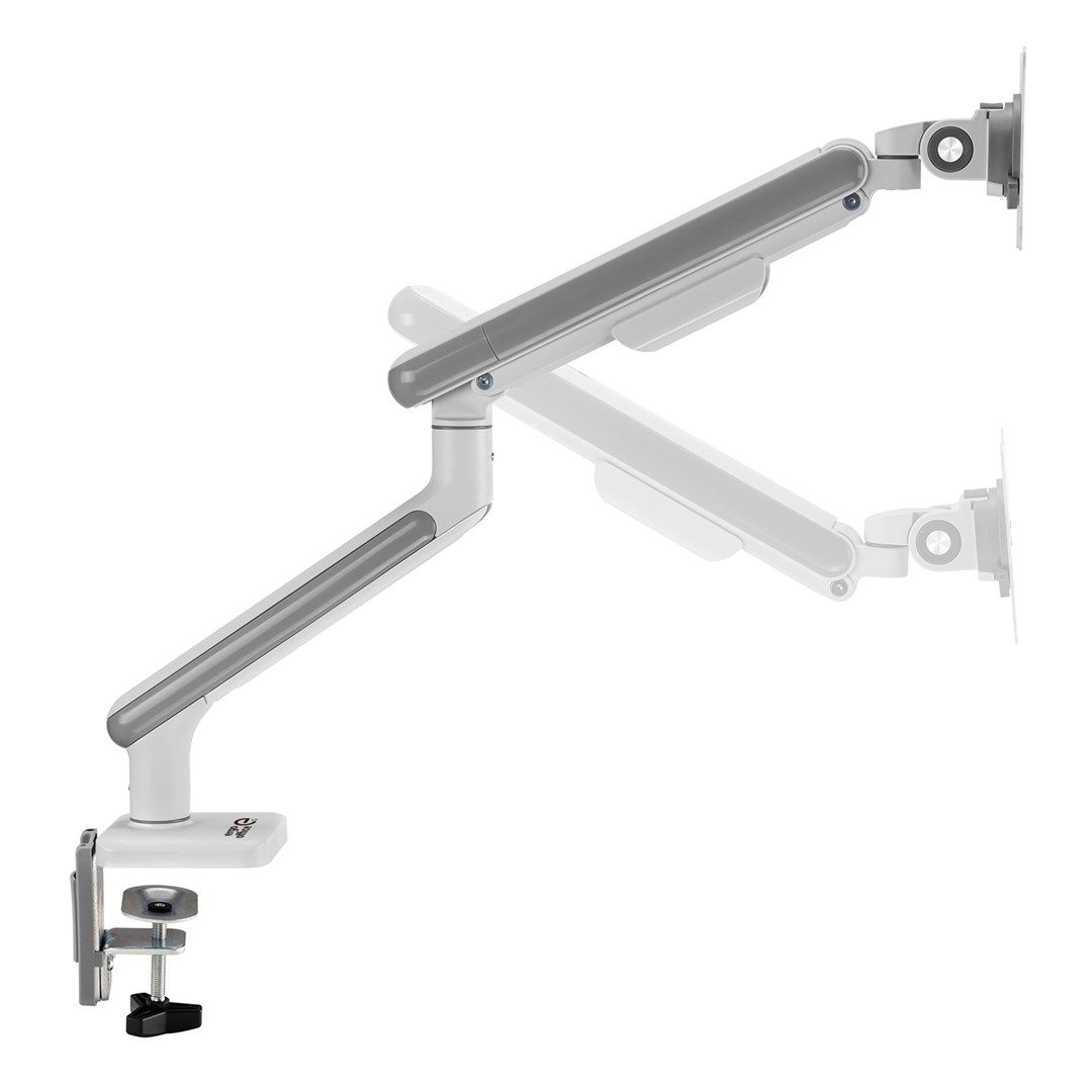 Ergo Office ER-751 Monitor Desk Mount Gas Spring 9kg Adjustable VESA 75x75 100x100 17  - 32  White Silver Clamp Mount Single Arm LED LCD QLED OLED_17