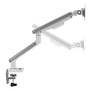 Ergo Office ER-751 Monitor Desk Mount Gas Spring 9kg Adjustable VESA 75x75 100x100 17  - 32  White Silver Clamp Mount Single Arm LED LCD QLED OLED_6