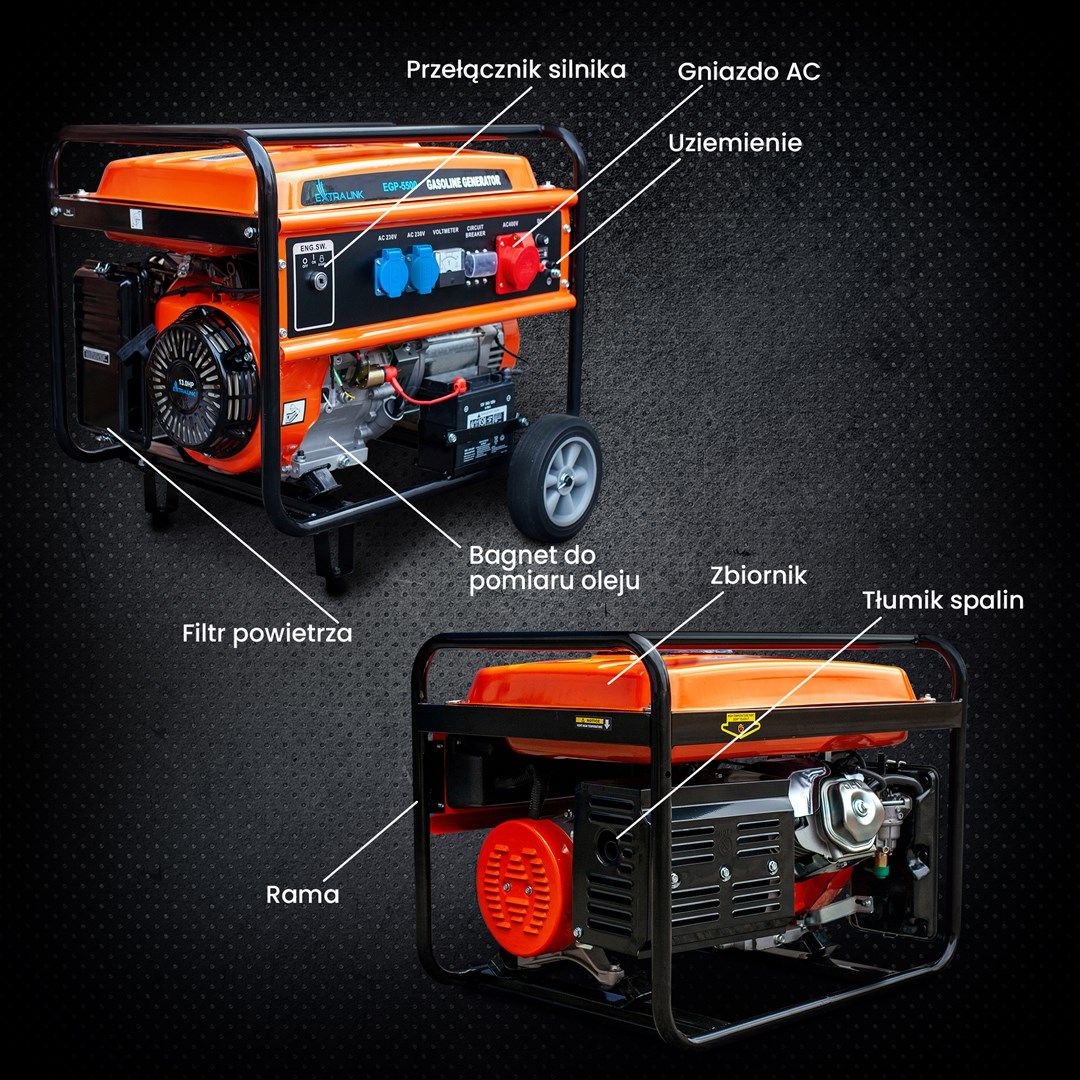 Extralink Power generator EGP-5500 petrol  5 5kW 3F_16