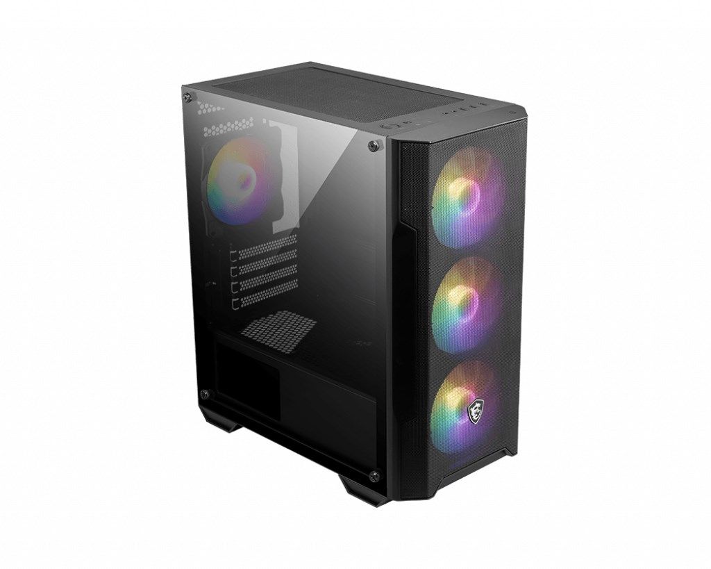 MSI MAG FORGE M100A computer case Micro Tower Black  Transparent_2