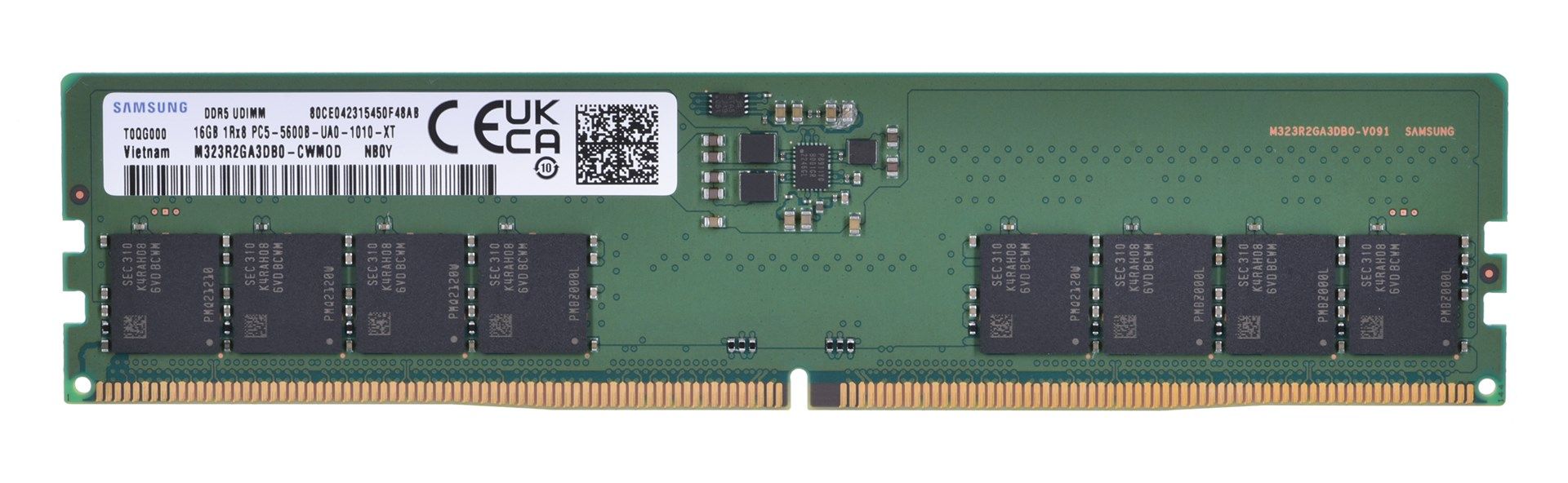 Samsung UDIMM non-ECC 16GB DDR5 1Rx8 5600MHz PC5-44800 M323R2GA3DB0-CWM_3