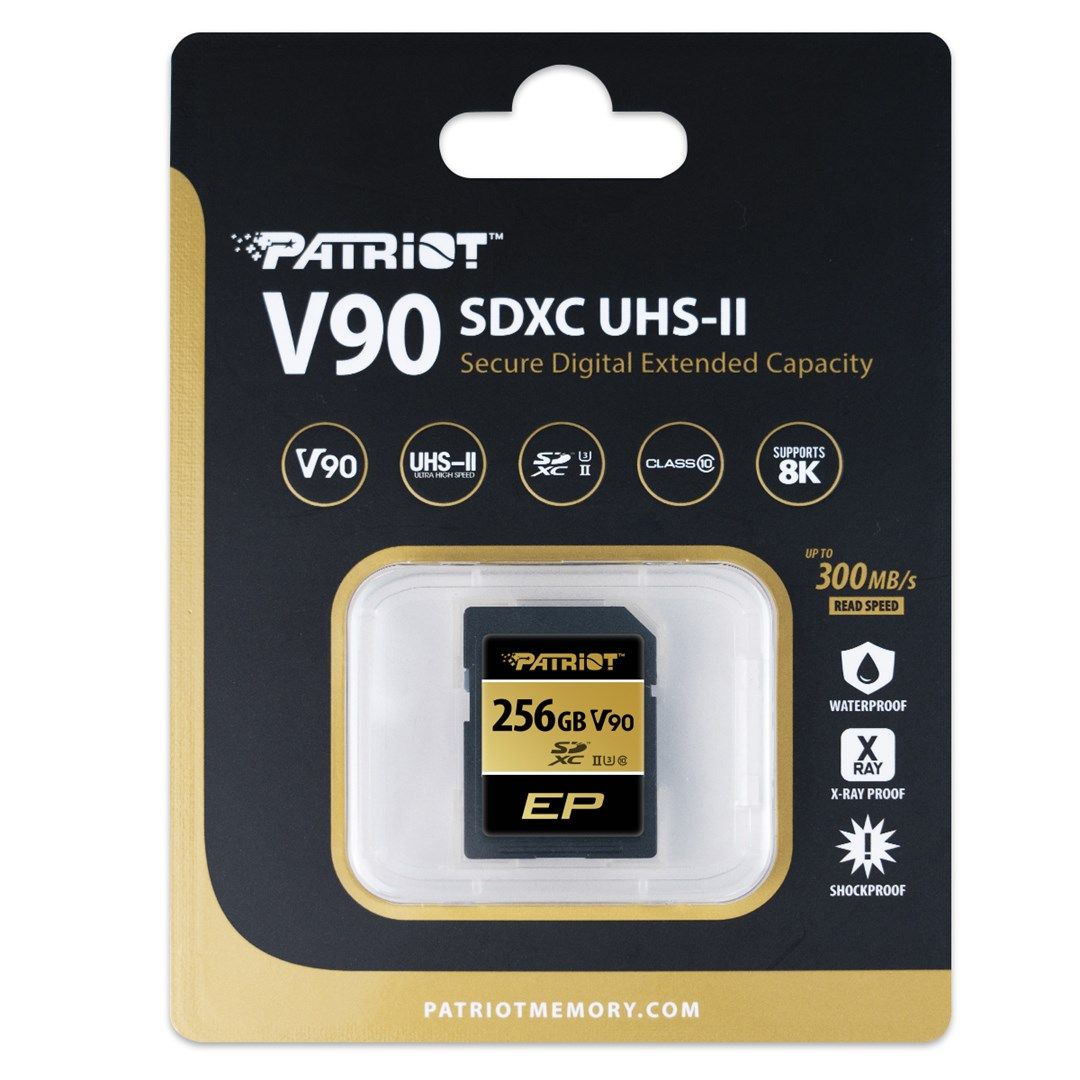 Patriot SDXC 256GB EP V90  300/260 MB/s UHS-II U3 Class10_3