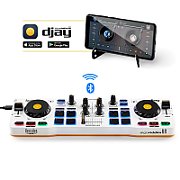 Hercules DJControl Control MIX Bluetooth Pour Smartphone et tablettes Android e 2 channels Black  White  Yellow_5