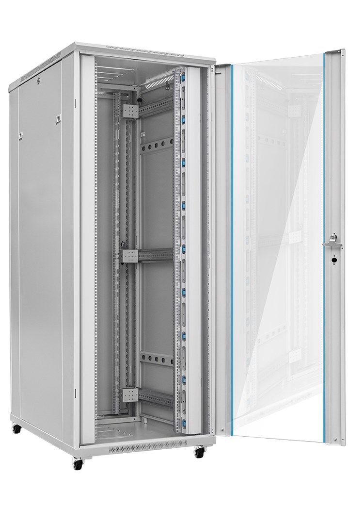 TOTEN 19  rack-mounted data communication cabinet G7 42U 800/1000 grey (glass door front/full metal door rear)_3