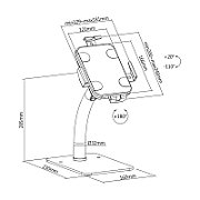 Maclean Tablet Holder  Desktop  Lock  7.9 -11   Universal  MC-468W_7