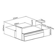 Maclean MC-875 Under Desk Steel Drawer with Shelf Up to Max. 5kg Base Under Table Holder Hanging Drawer with Organiser_4