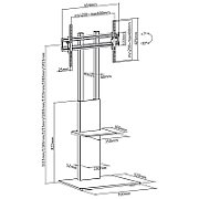 Maclean MC-865 Professional Modern TV Floor Stand with a Shelf for 37  - 70  Screens  max load 40kg  max VESA 600x400  Adjustable height  TV Entertainment Station_13