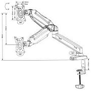 Maclean MC-860 monitor mount / stand 68.6 cm (27 ) Black Desk_6