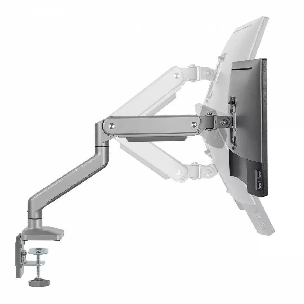 Ergo Office Aluminium Monitor Mount with Gas Spring  Double Arm  VESA 75x75/100x100  17 -32  10 kg Silver  ER-447_6