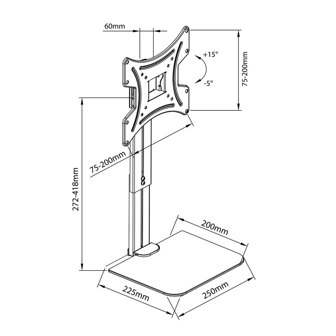 MACLEAN WALL MOUNT FOR TV WITH SHELF MC-451_4