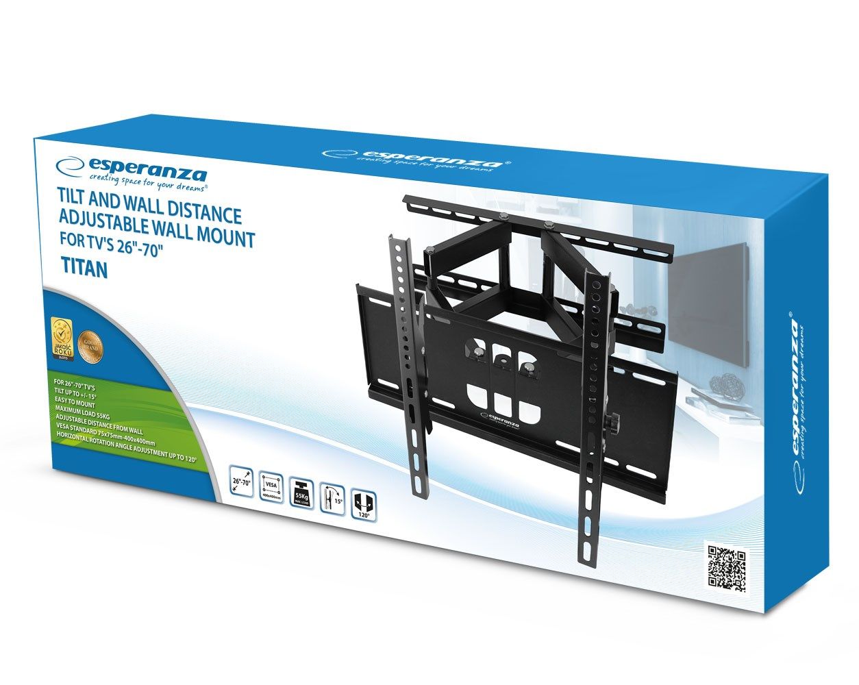 Esperanza ERW012 TV mount 26-70'' up to 55kg_10