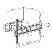 Maclean TV mount  max vesa 600x400  fits curved TVs  37-80   40kg  MC-710N_4