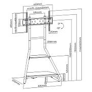 Maclean MC-455 Freestanding Corner TV Stand in Bauhaus Style  Free-standing TV Holder with Two Levels  Made of Wood  Load Capacity up to 10 kg  TV Mount up to 40 kg  37-75''  Max. VESA 600x400  Max. Height 1460mm_2